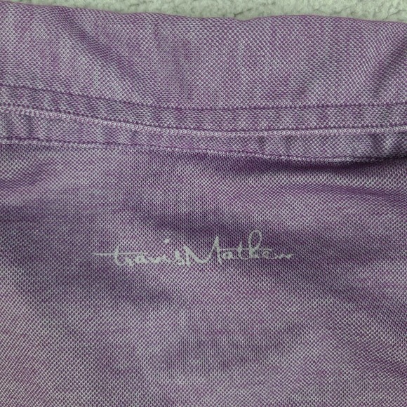 Travis Mathew Polo Shirt Men's Large Purple Short Sleeve Pima Cotton Blend - Picture 7 of 12